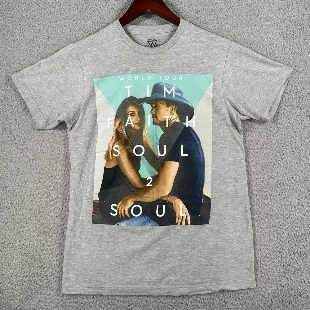 Tim McGraw‎ Faith Hill Shirt Adult M Concert Soul to Soul World Tour Unisex
